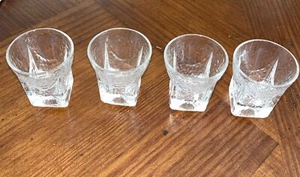 VTG Libbey St Regis 2 1/2” Shot Glass Set of 4 Textured MCM Liqueur NOS - Picture 1 of 5