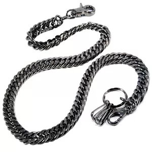 Catena portafogli Jean Key Biker Trucker Basic Forte Guinzaglio Forte (31") Nero CS11BLK - Foto 1 di 8