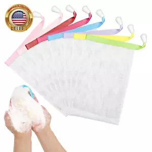 8 Pcs Soap Bags for Soap Bars, Soap Saver Pouch with Drawstring Mesh Soap Bags F - Picture 1 of 7