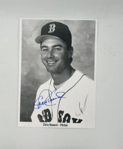 1994/5 Autogramm Chris Howard Boston Red Sox Baseball Bild personalisiertes Schild - Bild 1 von 3
