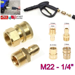 2X Pressure Washer Coupler 1/4" Quick Connect Female Brass Fittings NPT 5000PSI - Picture 1 of 7