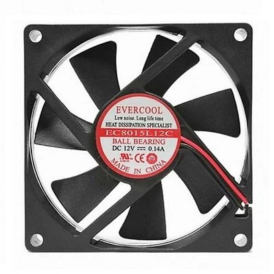 PC Computer Case System Cooling Fan Cooler 2Pin 80mm 80x80x15mm 8cm Silent - Image 1 of 4