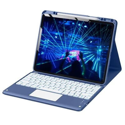 Keyboard/Trackpad/Case iPad 12/12.9" - Backlit - Blue - Image 1 of 4