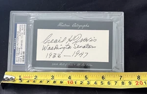 2010 Historic Autographs CECIL TRAVIS SENATORS Cut Auto 11/13 HOF & ALL STAR - Picture 1 of 7