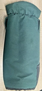 Wine Insulated Wine Bag  -Dark Green with Mesh Pocket for Corkscrew & Loops - Picture 1 of 4