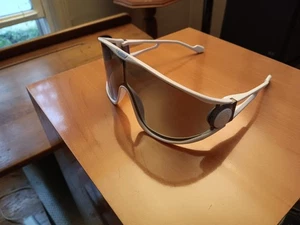 VTG Alpina Swatch Shield Sunglasses White 1980s - Picture 1 of 8