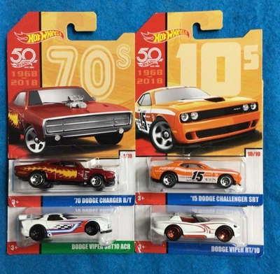 Lote de 4 NUEVOS 2018 Hot Wheels Decades Series Dodge Mopar Hemi Target Exclusive Foto 1 de 4