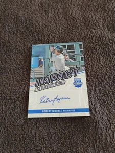 2023 Panini EEE Impact Impressions Robert Moore Milwaukee Brewers Auto II-RMR - Bild 1 von 2