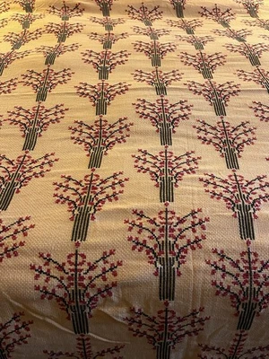 "Colcha colcha vintage bordada a mano todo algodón 71""X71""" Foto 1 de 4