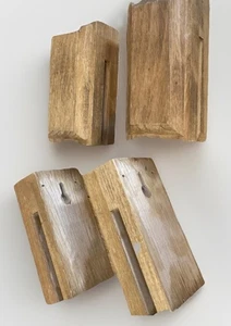 PRIMITIVO Colgador de Tapices 4 Piezas Alfombra de Madera Colgador de Pared Edredón Manta De Colección - Imagen 1 de 12