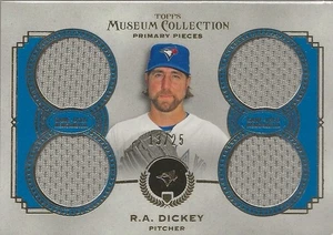 2013 Topps Museum Collection R.A. Dickey #PPQR-RD pezzi primari reliquie oro /25 - Foto 1 di 2