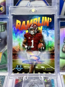 2022 Bowman Chrome AUTO Autograph RAMBLIN MAN Refractor /99 Jahmyr Gibbs Alabama - Picture 1 of 2