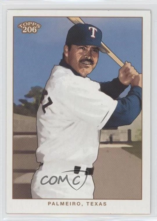 2002 Topps 206 Rafael Palmeiro (Batting Pose Outdoor Background) #209 - Image 1 of 2