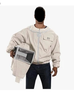 Chaqueta de apicultura para hombre mujer K75 XS 100 % algodón con velo cuadrado - Imagen 1 de 3