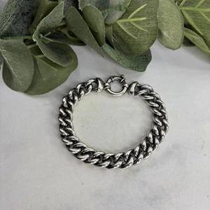 Jacmel Mauritius JCM Sterling Silber Italien große Panzerkette Gliederkette Armband schwer - Bild 1 von 12