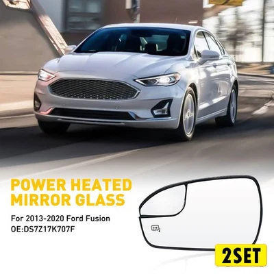 2套驾驶员侧加热玻璃镜左电源适用于LH福特Fusion 13-20免费R — 第 1/4 张图片