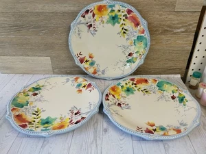 Pioneer Woman ''Willow" Dinner Plate Replacement Lot of 3 - Picture 1 of 2