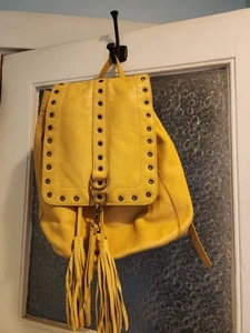 FRYE LEATHER BACKPACK EVIE BUCKET DRAWSTRING GROMMETS MEDIUM SOFT LEATHER - Picture 1 of 7