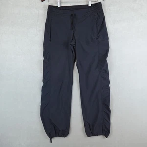 Athleta La Viva Pants Women Size 6P Petite Joggers Pull On Zip Pockets Black - Picture 1 of 10