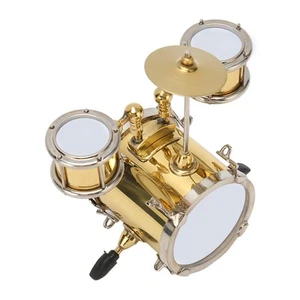 Miniature Drum Set Replica Musical Instrument Model Mini Drum Set Dollhouse ECA - Picture 1 of 23
