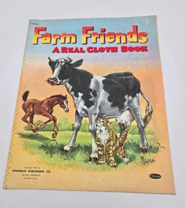 Farm Friends A Real Cloth Book Whitman Publishing Co. (1955) - Picture 1 of 4