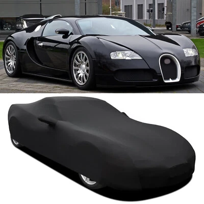 Cubierta completa para coche Bugatti Veyron exterior interior satinado elástico impermeable negra Foto 1 de 4