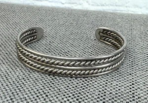 Native American Sterling Silver Cuff Bracelet - Elaine Tahe Small Wrist 5.5-5.75 - Picture 1 of 3