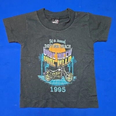 Редкий велосипед недели рубашка ребенка ясельного возраста ребенка 2-4T 54 1995 Daytona Beach мотоцикла  - Изображение 1 из 4