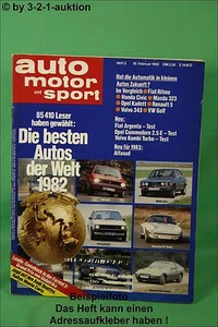 Ams Auto Motore Sport 3/82 Fiat Argenta Volvo 245 Turbo Austin Healey 300 - Foto 1 di 1