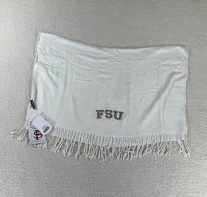 Bufanda con borlas Pashmina blanca para mujer Florida State FSU Collegiate Fashionista - Imagen 1 de 9