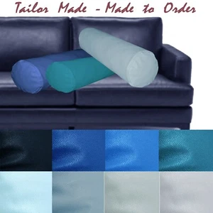 Tailor Made(Cover Only) Faux Leather Sofa Long Tube Bolster Yoga Pillow Case Pb3 - Picture 1 of 10