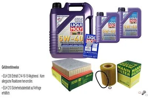 MANN-FILTER Inspektionspaket 7 L Liqui Moly 5W-40 für BMW 5er E39 523i - Bild 1 von 12