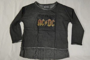 AC/Dc Borchiato Logo Black Ice Maglia Pullover Nuovo Official La Halle Vestiti - Picture 1 of 10