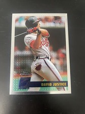 DAVID JUSTICE 1996 TOPPS CHROME #22 ATLANTA BRAVES NM+ BASEBALL CARD