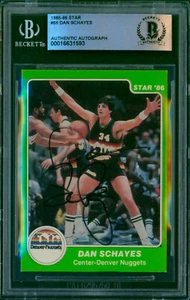 1985-86 Star Co DAN DANNY SCHAYES Signed Card #56 Slabbed Auto Nuggets SP BAS - Picture 1 of 2