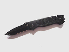 SOG Escape Folding  Knife 3.4" Black Combo Blade, Aluminum Handles, Lockback
