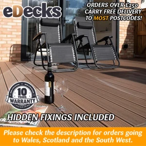 EXTREME SALE! Bowness Brown 3.6m Composite Decking, 135x22mm, 10 Year Warranty! - Picture 1 of 6