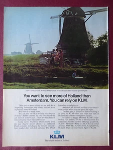 2/1981 PUB KLM ROYAL DUTCH AIRLINE HOLLAND MOULIN A VENT WINDMOLEN ORIGINAL AD - Picture 1 of 1