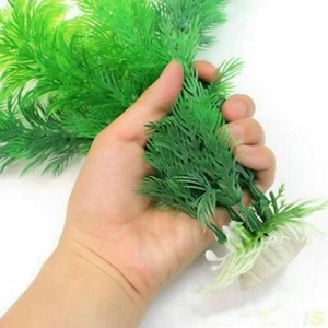 Artificial Grass Aquarium Ornament Water Plant Plastic Large For Fish Tank W3H4 - Picture 1 of 10