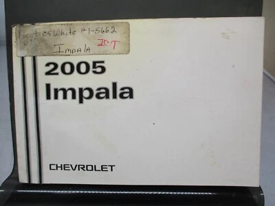 2005 Chevrolet Chevy Impala Operatori Proprietari Manuale per Glovebox, Original - Immagine 1 di 2