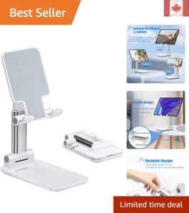 Luxueux Support de Téléphone Portable Angle et Hauteur Réglable pour Tous les Smartphones, Blanc - Photo 1 sur 9