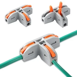 Idong 20PCS T-Shape Lever Nut Wire Connector Compact Wire Conductor Connector Z3 - Picture 1 of 6