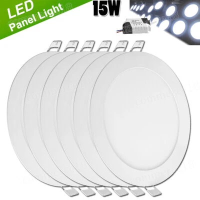 6Pack 7 Inch LED Ceiling Lights Ultra-Thin Recessed Rerofit Kit 6500K Daylight - Image 1 of 4