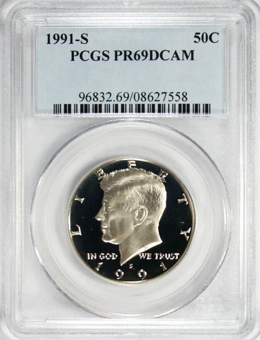 1991-S Kennedy Half Dollar PCGS PR 69 DCAM #GA3-58 Cover