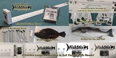 Fishing Ruler Nose Bump Plastic Measuring Device Decal Fish Ruler Many Sizes - Image 1 of 4