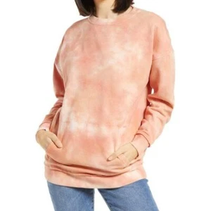BP Nordstrom Women's Tie Dye Long Sleeve Kangaroo Pocket Sweatshirt Size M NWT - Picture 1 of 8
