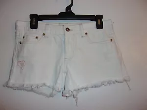 Pantalones Cortos de Jean OLD NAVY Para Mujer Color Marfil Corte Envejecido TALLA 6 - Imagen 1 de 6