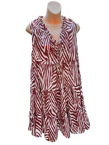 True Destinations Schwimmen Überwurf Damen Large Resortkleidung braun Tiermotiv neu mit Etikett - Bild 1 von 13