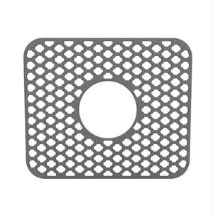 Silicone Kitchen Sink Mat Dish Drying Mat Sink With Center Drain Protect Sink Fr - Picture 1 of 8