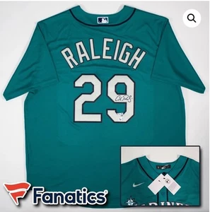 Cal Raleigh Signed Seattle Mariners Nike Replica Jersey (Fanatics Certified)XL - Picture 1 of 5